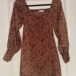Vici Floral Brown Dress